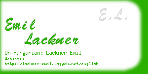 emil lackner business card